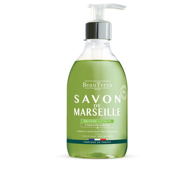 Savon de MARSEILLE menthe-citron 300 ml