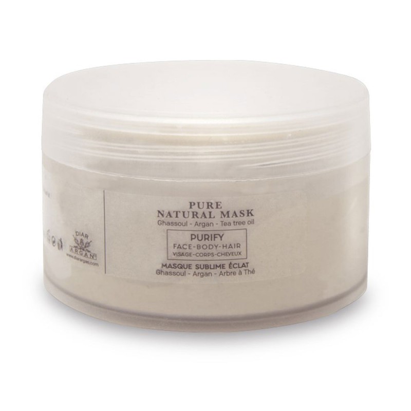 MASQUE NATUREL pure huile d'argan et ghassoul 200 ml