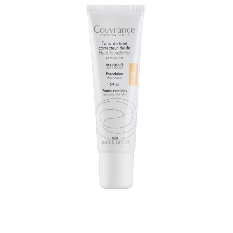 COUVRANCE base de maquillage fluide peaux sensibles sable 30 ml