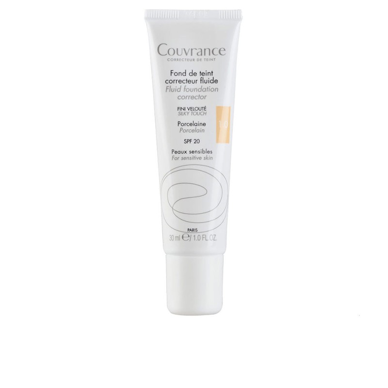 COUVRANCE base de maquillage fluide peaux sensibles miel 30 ml