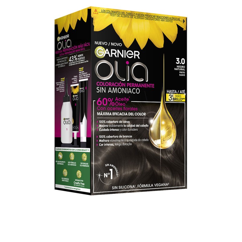 OLIA Coloration Permanente 3 0-Noir 4 pcs
