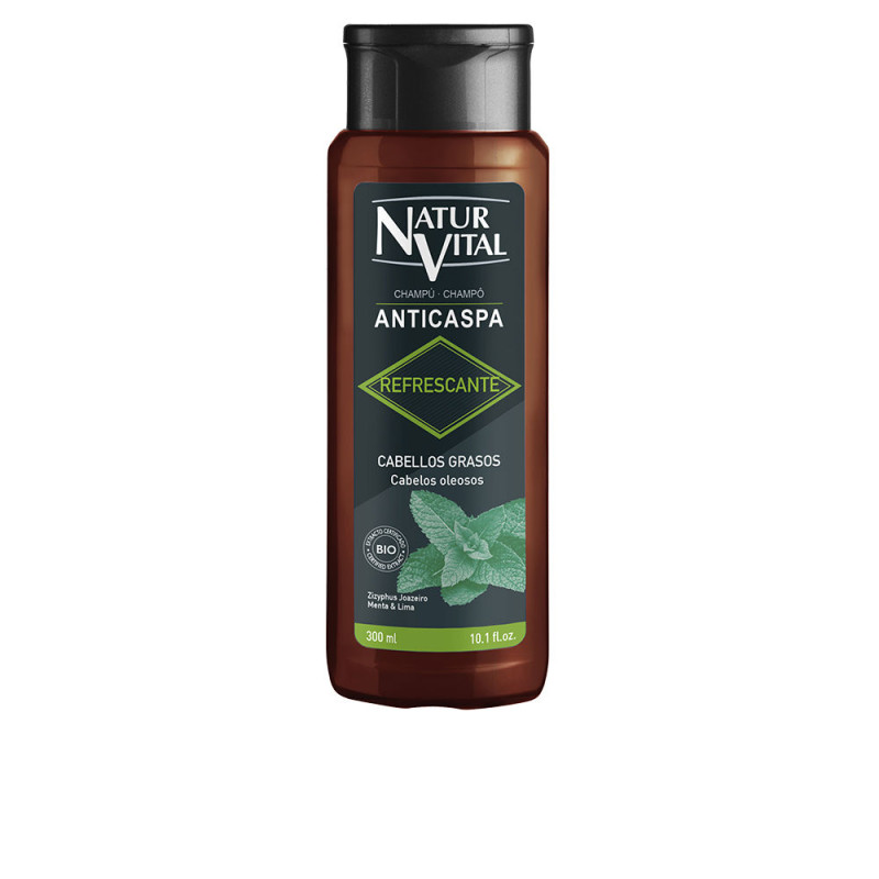 SHAMPOOING ANTIPELLICULAIRE RAFRAÎCHISSANT HOMME pour cheveux gras 300 ml