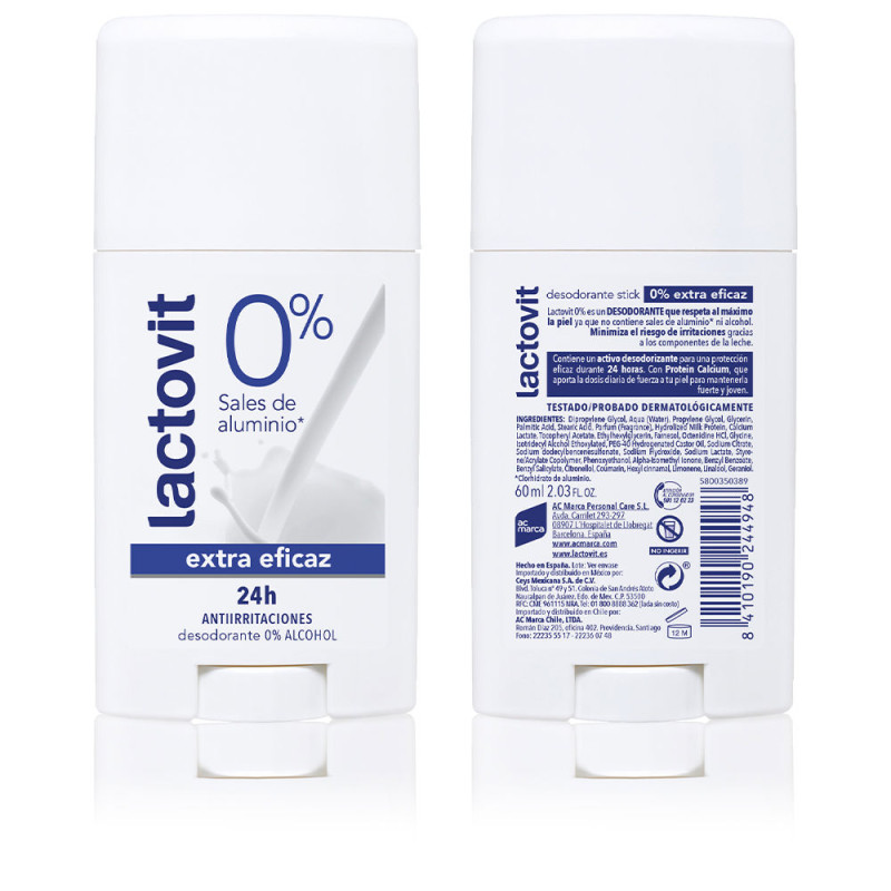 LACTOVIT ORIGINAL EXTRA EFICAZ 0 deo stick 60 ml