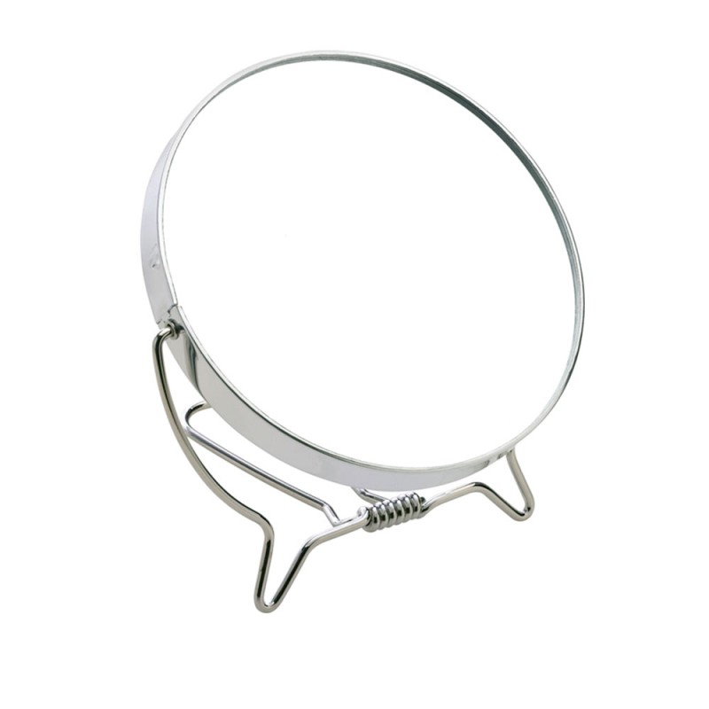 ESPEJO metálico doble x3 con soporte abatible 12 2 cm 1 pz