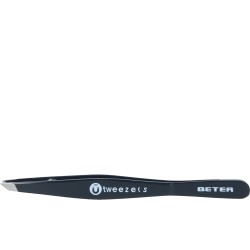 PINZA depilar magnética punta oblicua negra 1 u