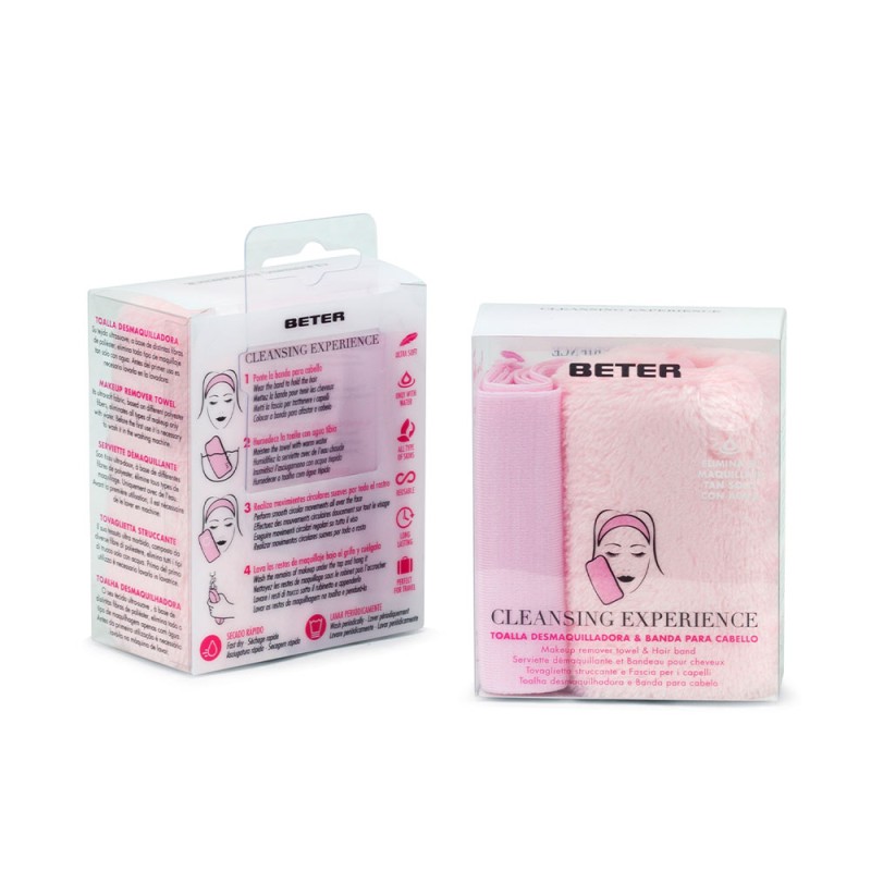 CLEANSING EXPERIENCE toalla desmaquilladora banda cabello 2 u