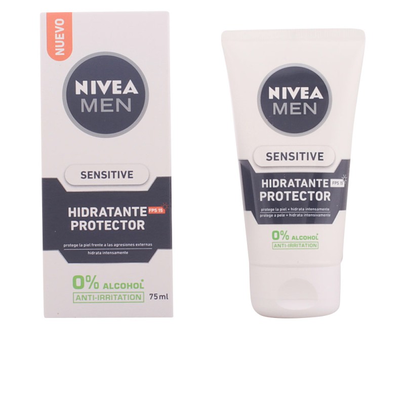 MEN SENSITIVE protector hidratante 0 alcohol SPF15 75 ml