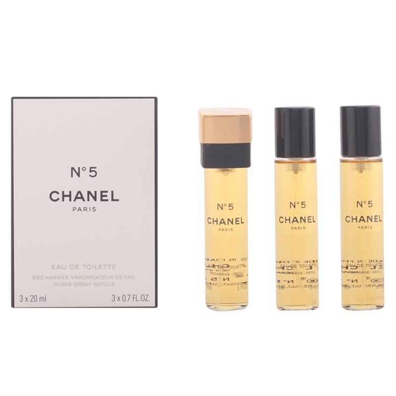Nº 5 eau de toilette recharges vaporisateur de sac 3 x 20 ml
