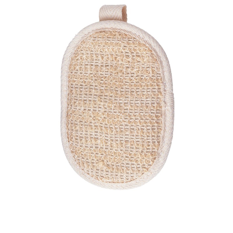ESPONJA de baño sisal y algodón con brida 1 pz