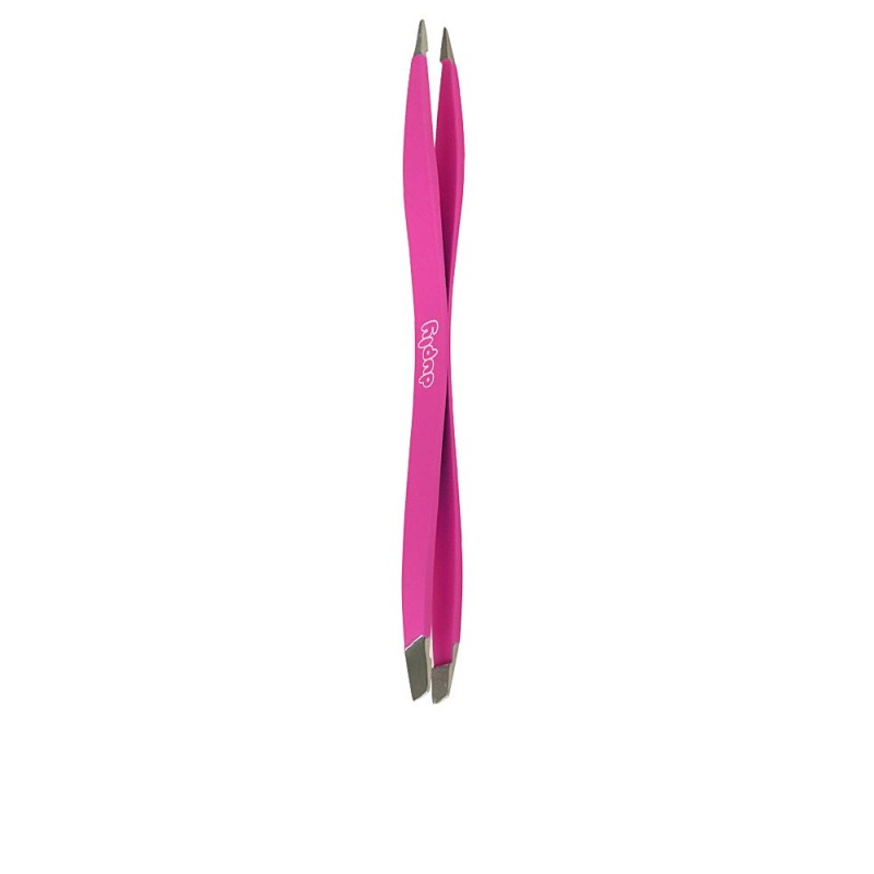 DUPLY pinza depilar de doble punta fina/oblicua fucsia 1 u