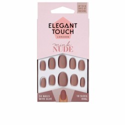 POLISHED COLOUR nails with glue oval mink nude