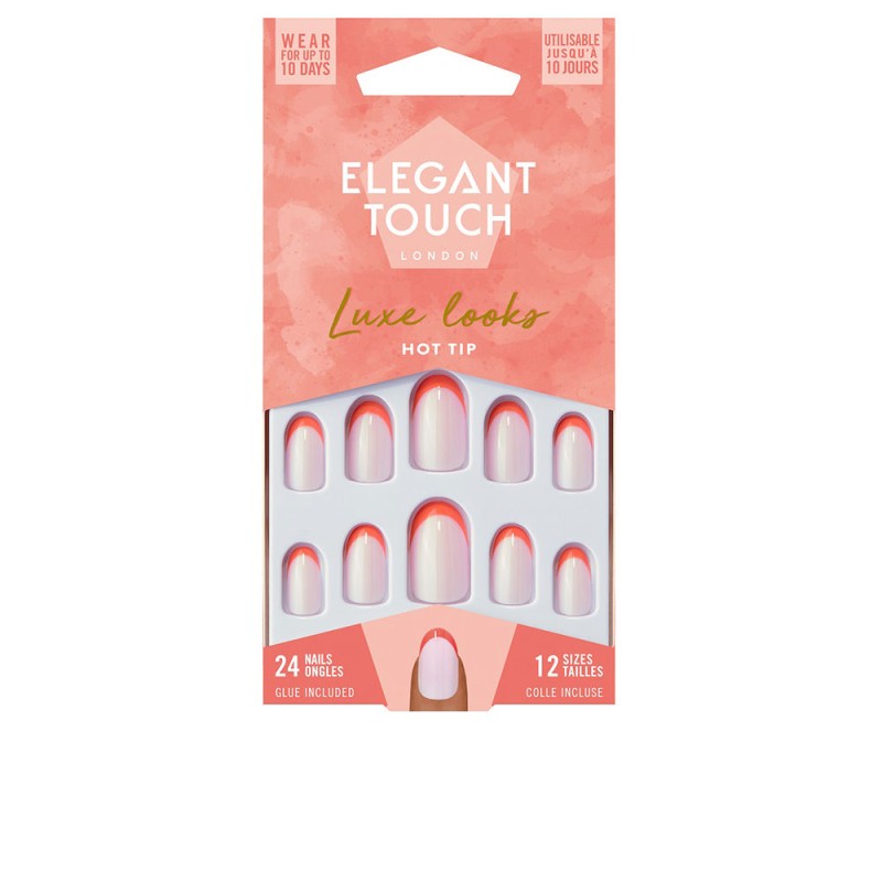 LUXE LOOKS nails with glue oval limited ed hot tip