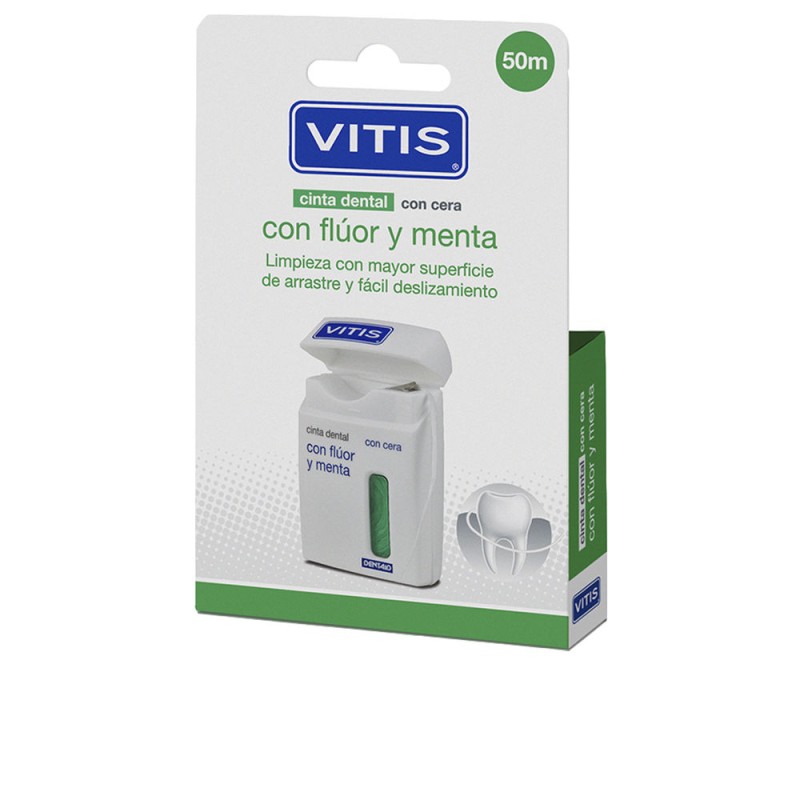 Ruban dentaire VITIS avec duo de fluorure et de menthe 2 u