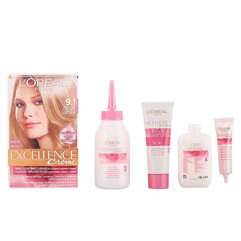 EXCELLENCE Creme tinte 9 1 rubio claro claro ceniza 192 ml