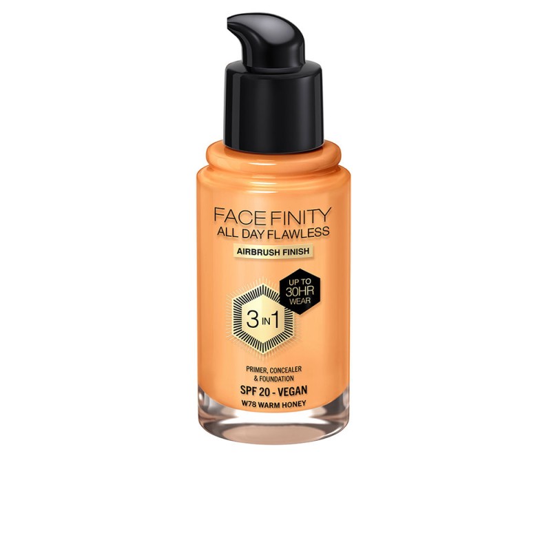 FACEFINITY ALL DAY FLAWLESS fond de teint 3 en 1 W78-miel chaud 30 ml