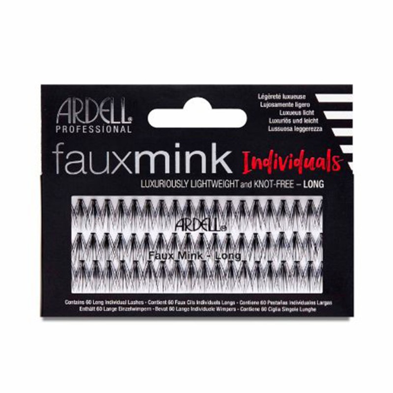 FAUX MINK pestañas individuales negras long 1 u