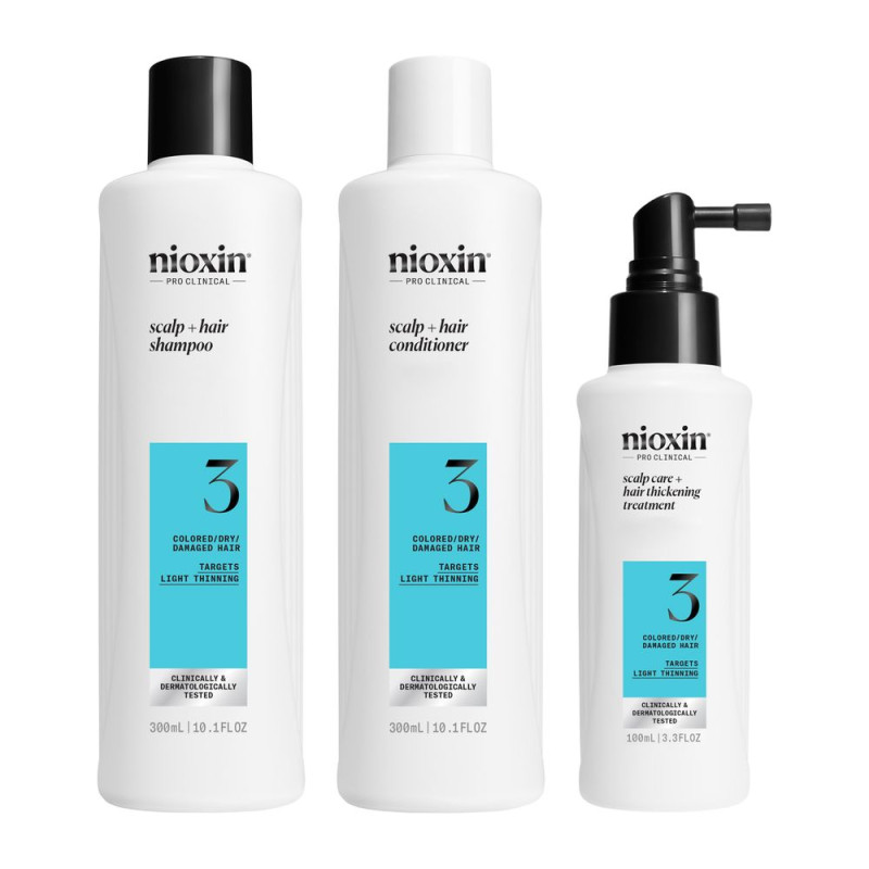 SYSTEM 3 Kit Traitement pour cheveux colorés légèrement fragilisés 3 u