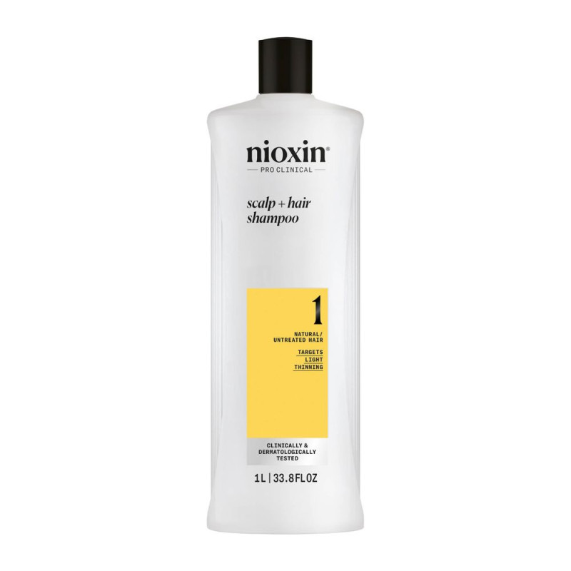 SYSTEM 1 Shampoing Cheveux Naturels Légèrement Affaiblissants 1000 ml