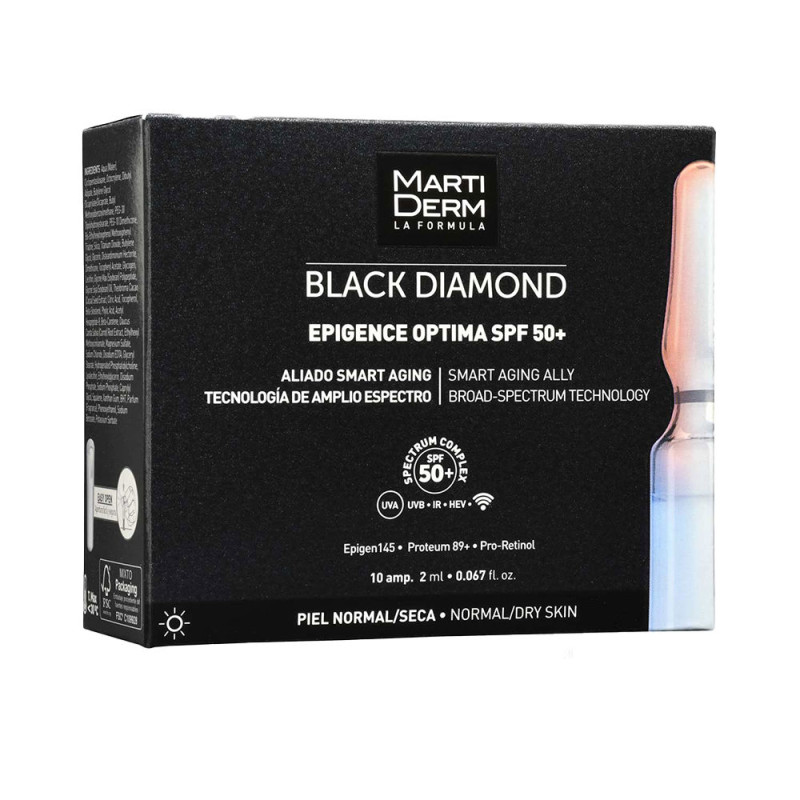 BLACK DIAMOND EPIGENCE OPTIMA ampoules peaux normales-sèches SPF50+ 10 x 2 ml