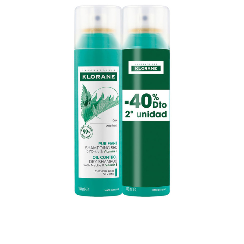 A LA NETIGA shampoing sec sébo-régulateur cheveux gras pack 2 x 150 ml
