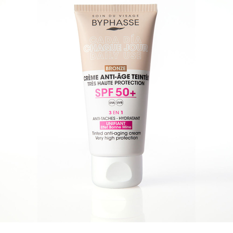 CRÈME VISAGE Anti-âge avec couleur SPF50+ bronze 50 ml