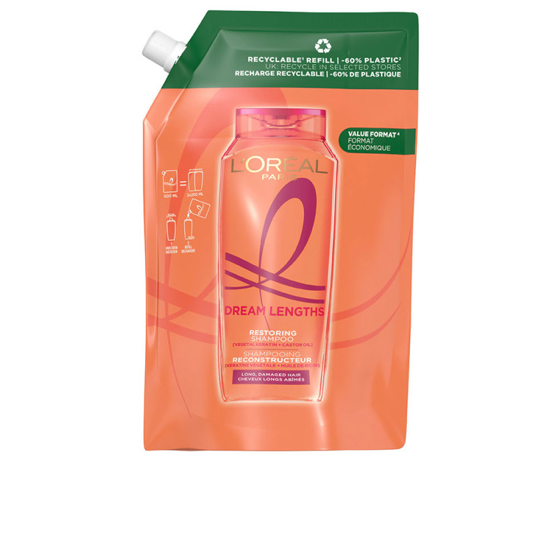 ELVIVE DREAM LONG recharge shampoing reconstructeur eco pack 500 ml