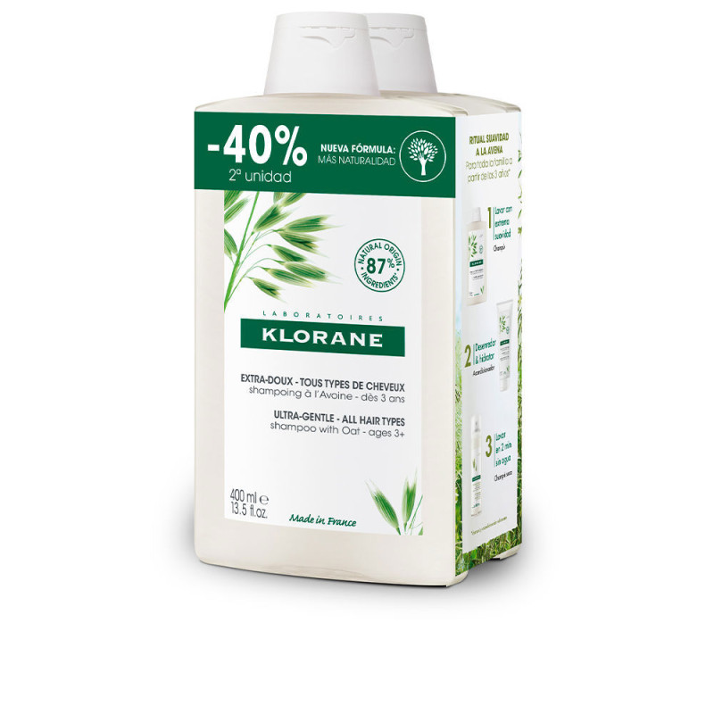 A LA LECHE DE AVENA champú extrasuave duo 2 x 400 ml