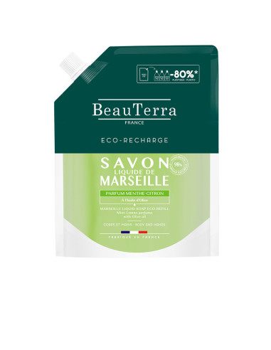 Recharge savon MARSEILLE citron menthe 900 ml
