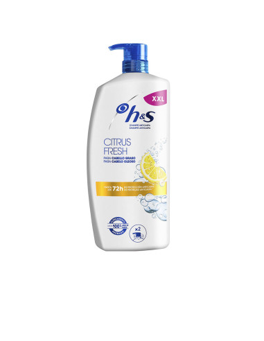 Shampoing antipelliculaire H&S CITRUS FRESH pour cheveux gras, flacon de 1000 ml