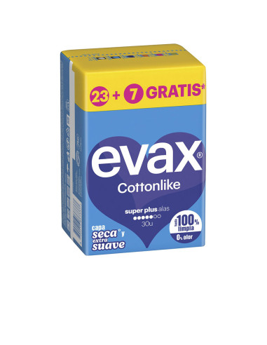 Coussinets EVAX COTTONLIKE super plus wings 30 unités
