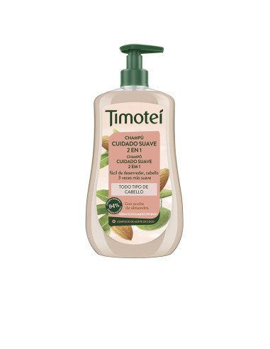 TIMOTEI champú cuidado suave 2 en 1 con aceite de almendra y coco para todo tipo de cabello 600 ml