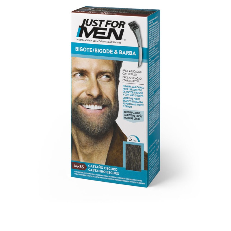 COLORANTE en gel bigote barba y patillas castaño oscuro 15 ml