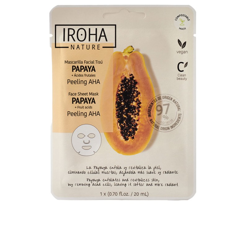 PAPAYA PEELING Masque facial en tissu AHA 1 u
