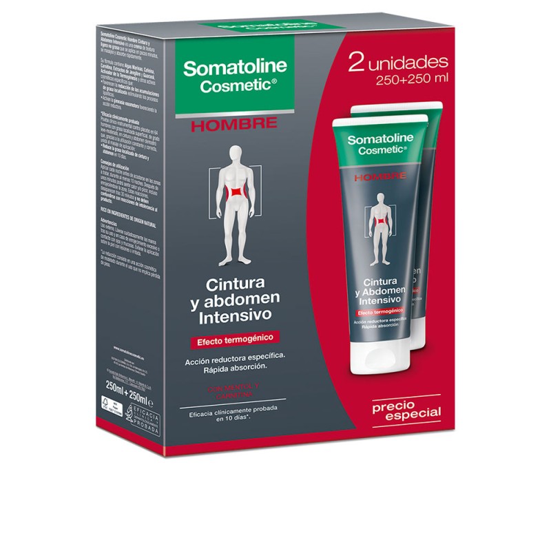 HOMBRE CINTURA ABDOMEN REDUCTOR INTENSIVO coffret 2 x 250 ml