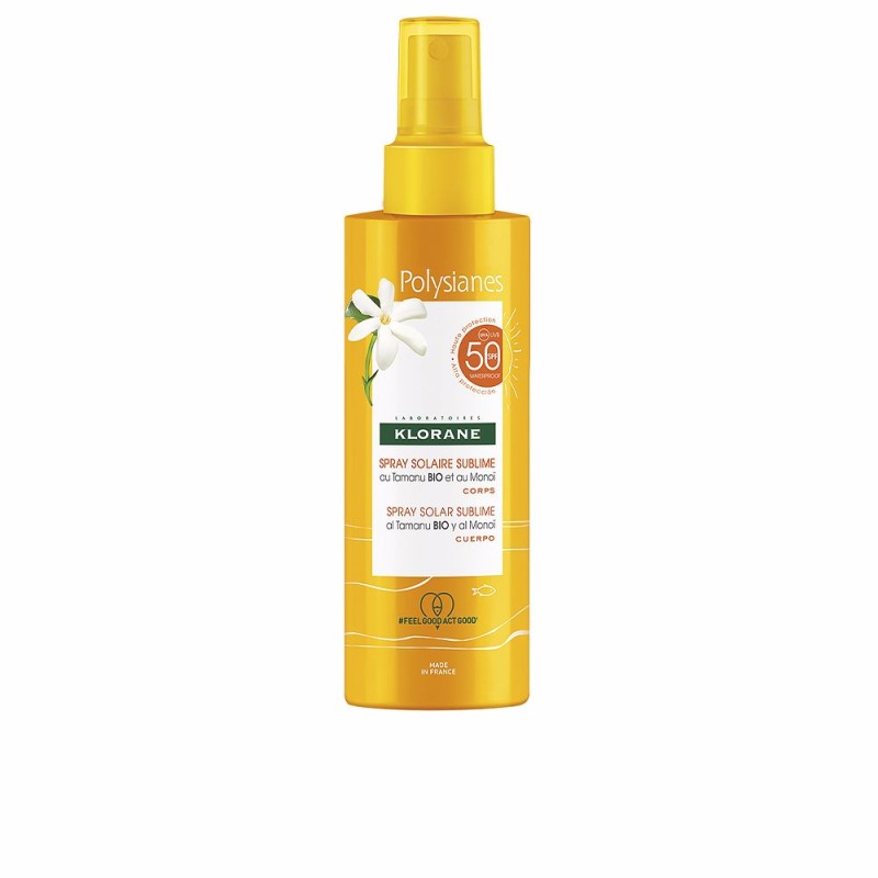 POLYSIANE MONOÏ Y TAMANU BIO spray solaire corps SPF50 200 ml