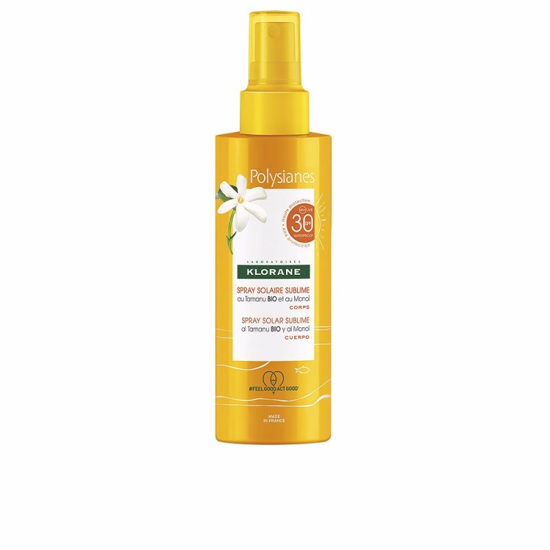 POLYSIANE MONOÏ Y TAMANU BIO spray solaire corps SPF30 200 ml