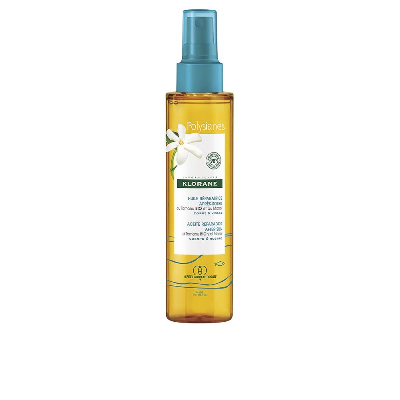 POLYSIANES MONOÏ Y TAMANU BIO huile réparatrice après soleil 150 ml