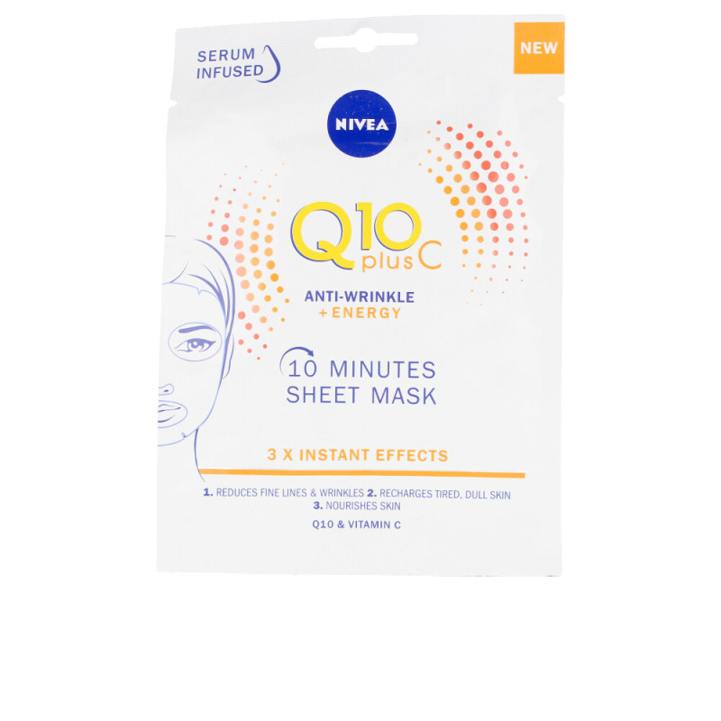 Q10 VITAMINA C anti-arrugas energizante mascarilla facial 1 u
