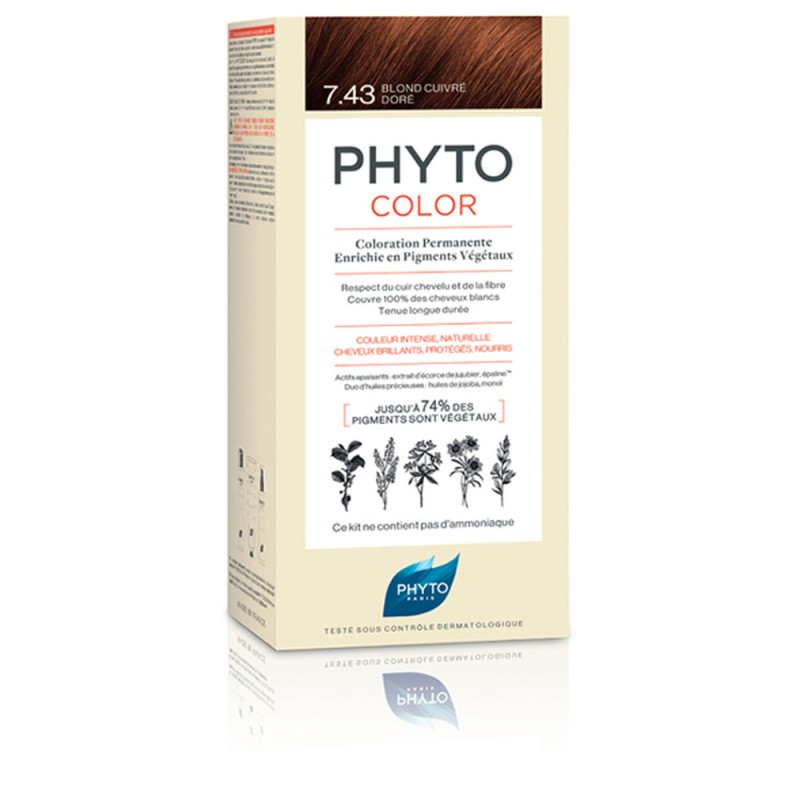 PHYTOCOLOR 7.43-rubio dorado cobrizo 4 u