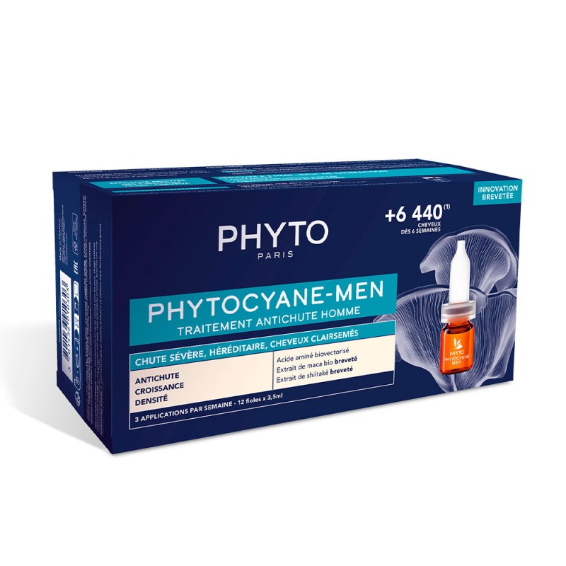 PHYTOCYANE-MEN tratamiento anticaída hombre 12 x 3 5 ml
