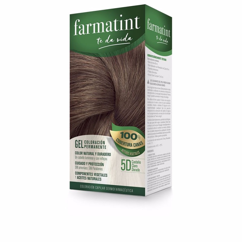 FARMATINT GEL coloración permanente 5d-castaño claro dorado 5 u