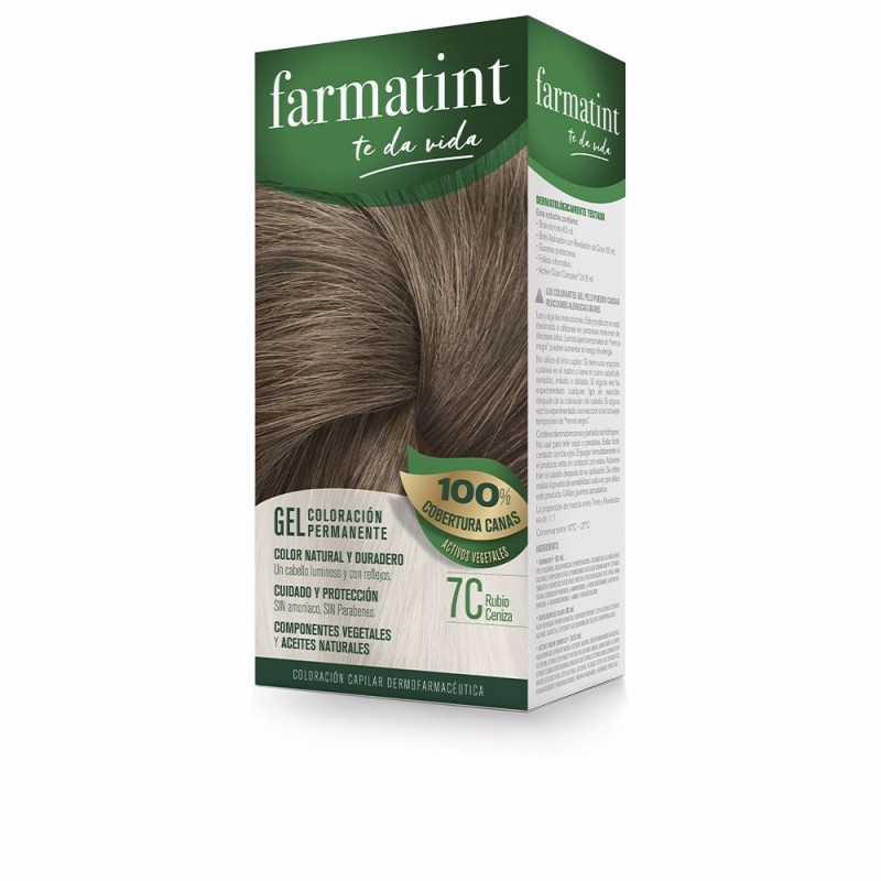 FARMATINT GEL coloración permanente 7c-rubio ceniza 5 u