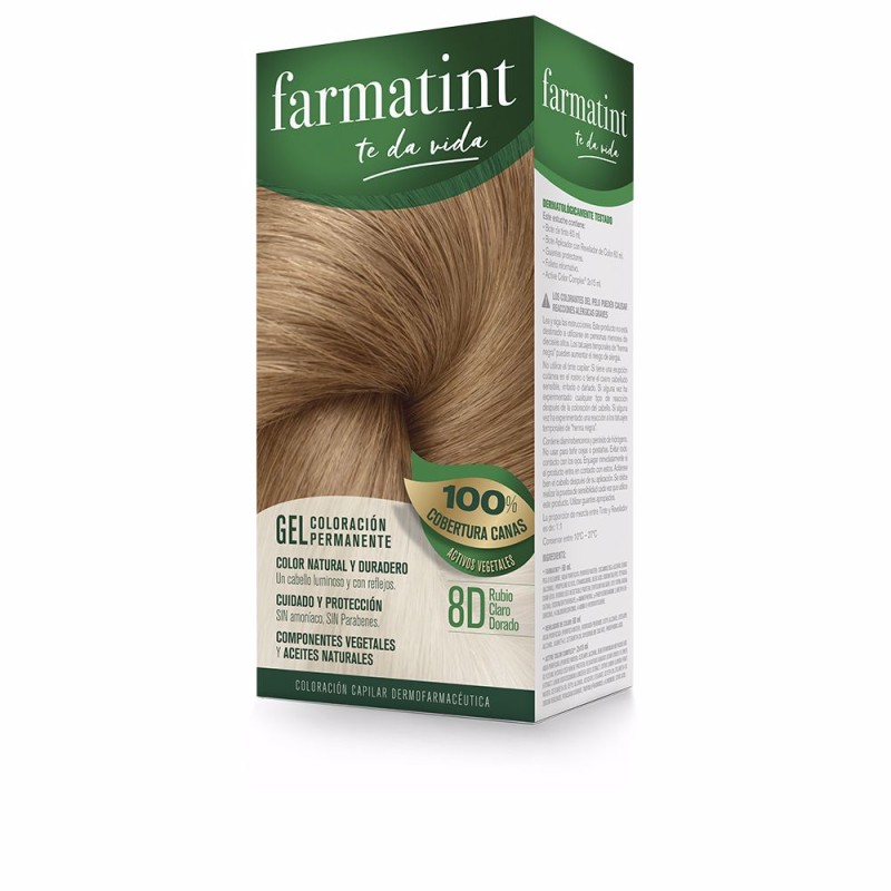 FARMATINT GEL coloración permanente 8d-rubio claro dorado 5 u