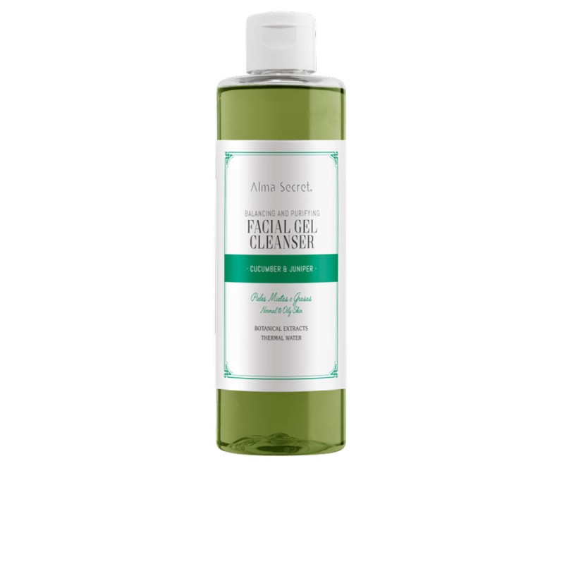 GEL NETTOYANT POUR LE VISAGE équilibrant et purifiant concombre & genévrier 200 ml
