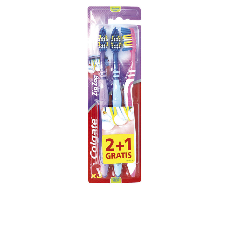 Brosse à dents ZIG ZAG moyenne 3 u
